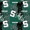 Sykel Enterprises-Michigan State University Cotton Quilting Fabric-Michigan State Spartans Letters Cotton Fabric Sold by the Yard